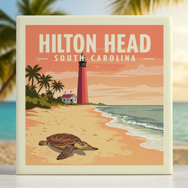 Vintage Hilton Head South Carolina Ceramic Tile (Creator Uploaded)