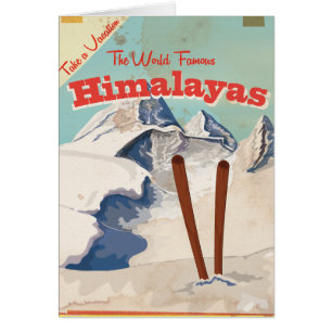 Vintage Himalayas Travel Poster