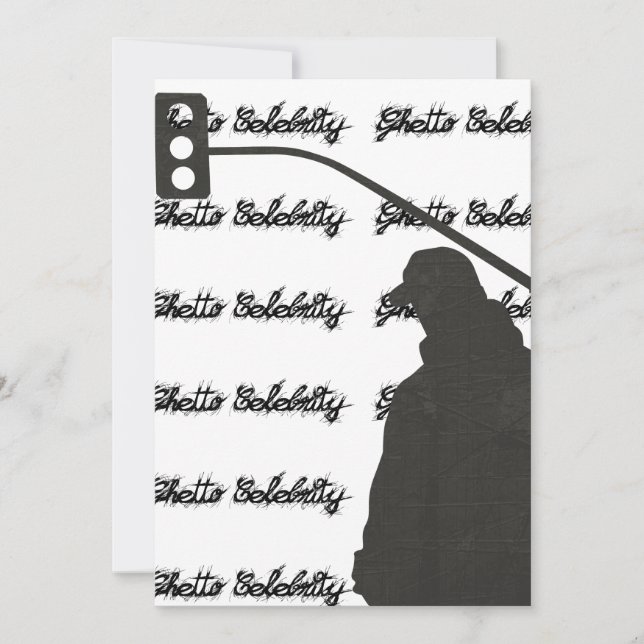 Vintage Hip hop Ghetto Celebrity Street Urban  Announcement (Front)