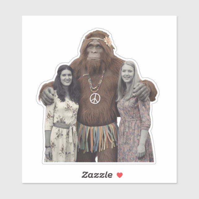 Vintage Hippie Ladies and Sasquatch (Sheet)