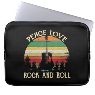Vintage Hippie Van Flower Bus Peace Love Laptop Sleeve