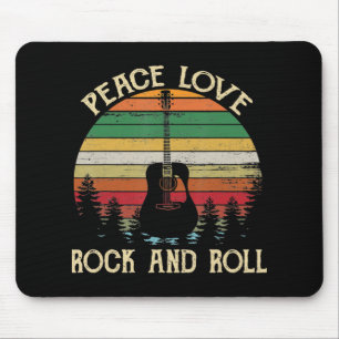 Vintage Hippie Van Flower Bus Peace Love Mouse Pad