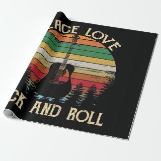 Vintage Hippie Van Flower Bus Peace Love Wrapping Paper