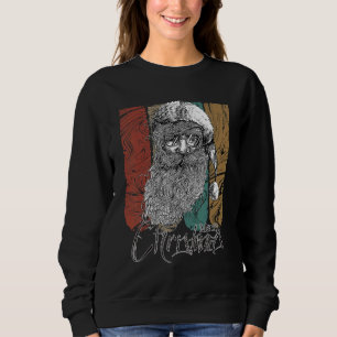 Vintage Hipster Santa Claus Xmas Sweatshirt