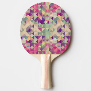 Vintage Hipsters Geometric Pattern. Ping Pong Paddle