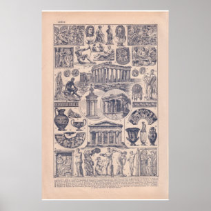 VIntage historic 1920  Greece Poster