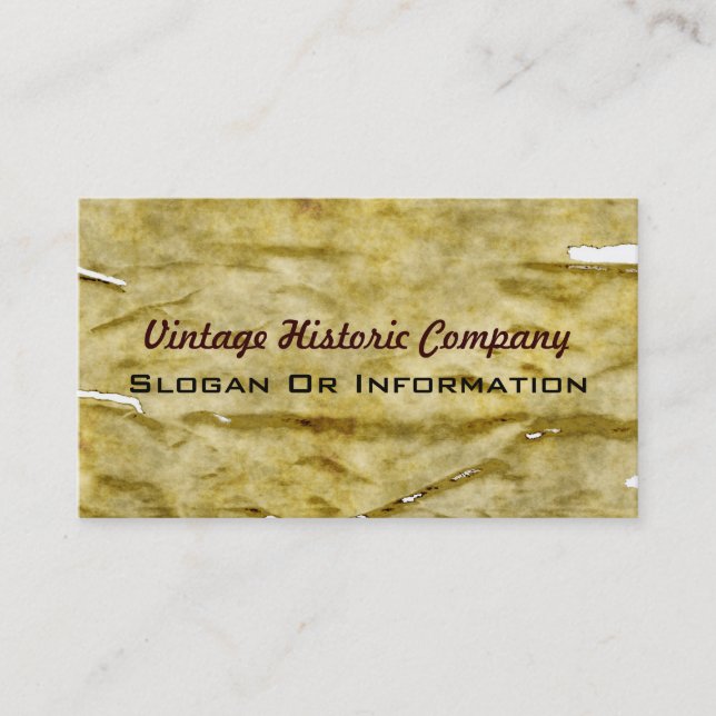 Vintage Historic Business Cards (Front)