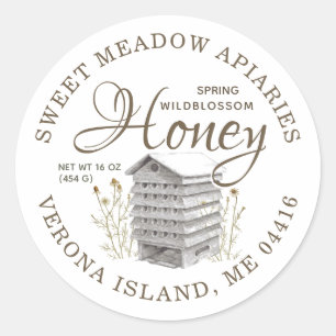 Vintage Hive Spring Honey Classic Round Sticker