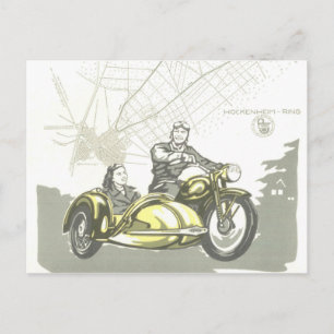 Vintage Hockenheimring Motorbike   Ad Postcard