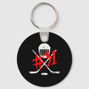 Vintage Hockey 31 Jersey Number  Key Ring