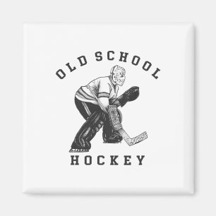 Vintage Hockey Great Past Goalies Goalie Logo _1  Magnet