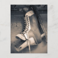Vintage hockey skate BW