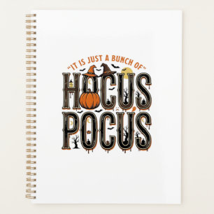 Vintage Hocus Pocus Halloween Pumpkin Shirt Design Planner