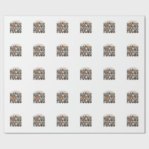 Vintage Hocus Pocus Halloween Pumpkin Shirt Design Wrapping Paper