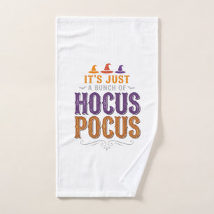 Vintage Hocus Pocus Halloween Typography Design_1 Hand Towel
