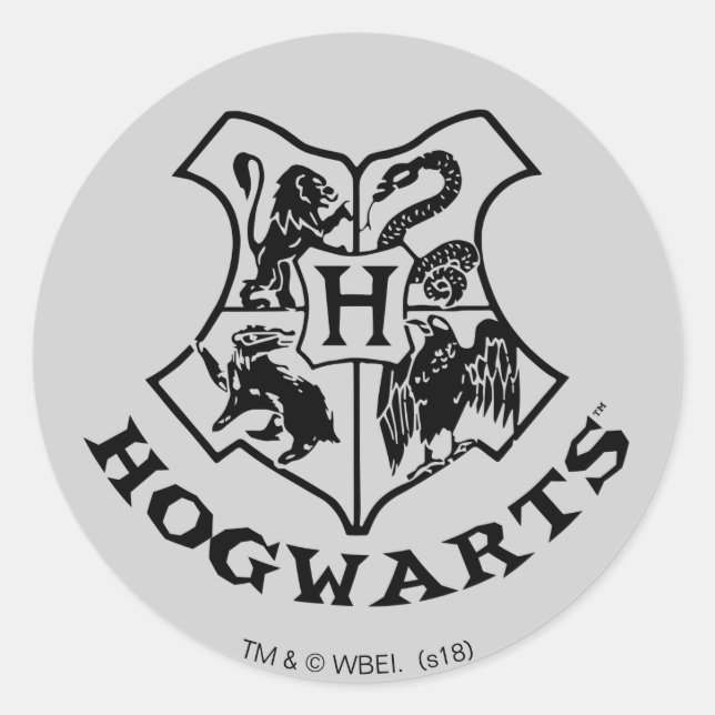 Vintage HOGWARTS™ School Crest Classic Round Sticker (Front)