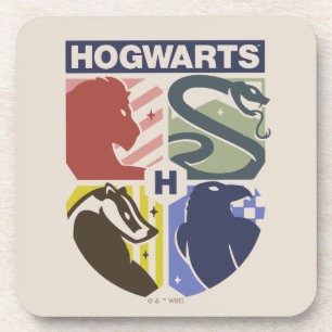 Vintage HOGWARTS™ Stamped Crest Coaster