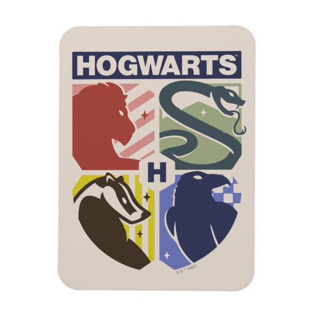 Vintage HOGWARTS™ Stamped Crest Magnet (Vertical)