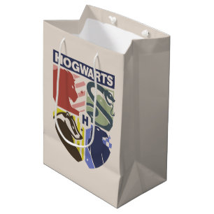 Vintage HOGWARTS™ Stamped Crest Medium Gift Bag