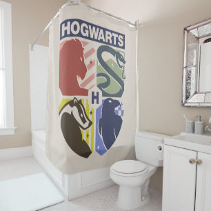 Vintage HOGWARTS™ Stamped Crest Shower Curtain