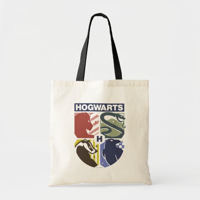 Vintage HOGWARTS™ Stamped Crest Tote Bag (Front)