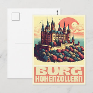 Vintage Hohenzollern Castle Burg Hohenzoller gift Postcard