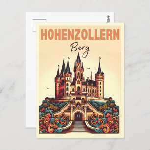 Vintage Hohenzollern Castle Burg Hohenzoller gift Postcard