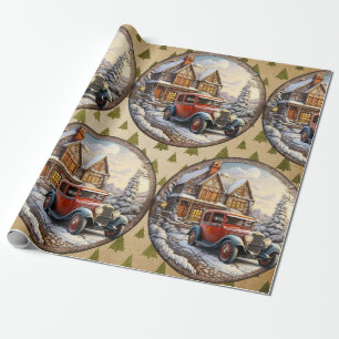 Vintage Holiday Christmas Wrapping Paper