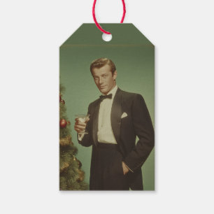 Vintage Holiday Elegance Portrait Gift Tags