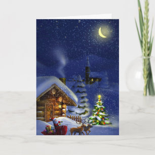 Vintage Holiday Merry Christmas Card