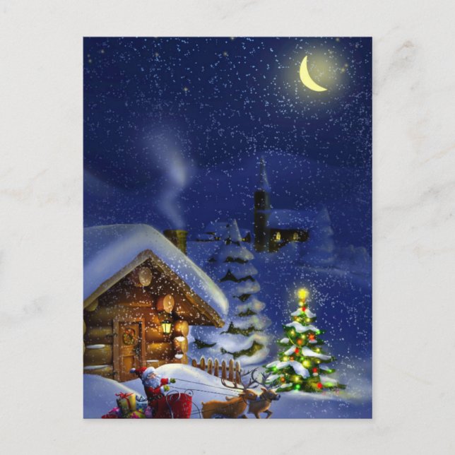 Vintage   Holiday Merry Christmas Postcard (Front)