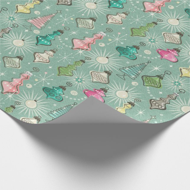 Vintage Holiday Ornaments ©studioxtine Wrapping Paper (Corner)