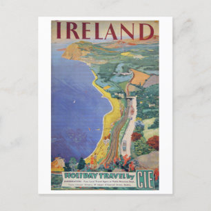 Vintage Holiday Travel Killiney Bay Ireland  Postcard