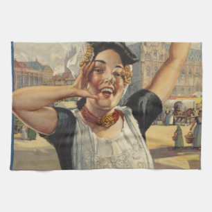 Vintage Holland Air Travel Tea Towel