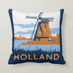 Vintage Holland Poster Cushion