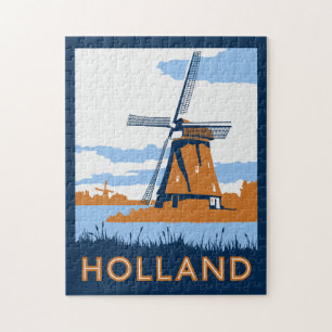 Vintage Holland Poster Jigsaw Puzzle