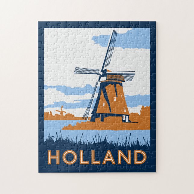 Vintage Holland Poster Jigsaw Puzzle (Vertical)
