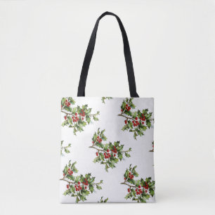 Vintage Holly All-Over-Print Tote Bag