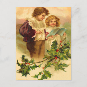 Vintage Holly Christmas Postcards