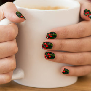 Holly Berry Gifts Nail Art Nail Wraps Zazzle Com Au