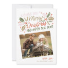 Vintage Holly Tilted Snapshot Photo Christmas