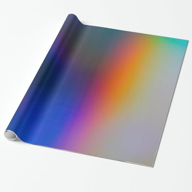 Vintage Holographic Holo Rainbow Gradient Film Wrapping Paper (Unrolled)