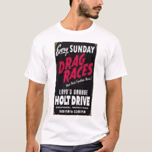 Vintage Holt Drive Drag Races distressed sign T-Shirt
