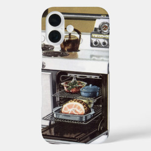 Vintage Home Interior, Mum in the Kitchen Cooking iPhone 16 Case