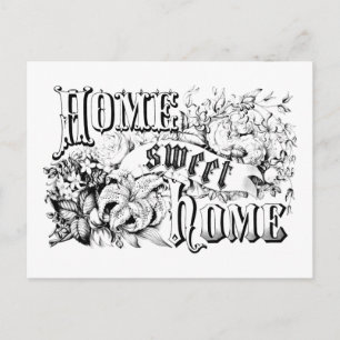 Vintage Home Sweet Home Home Decor and Gifts Postcard