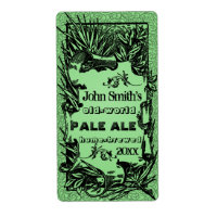 Vintage HomeBrewed Beer Label Green