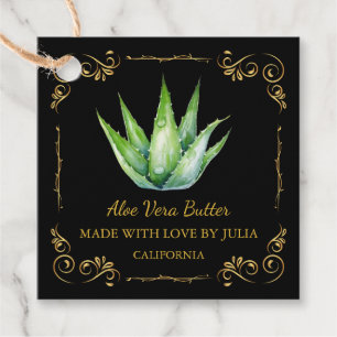 Vintage Homemade Aloe Vera Butter Square Hang Tag