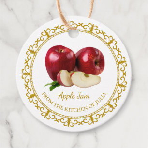 Vintage Homemade Apple Jam Hang Tag l White