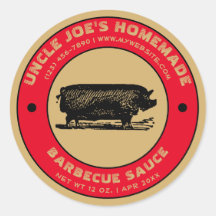 Vintage Homemade Barbecue Sauce Label Template