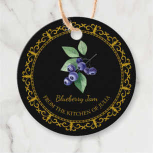 Vintage Homemade Blueberry Jam Hang Tag l Black